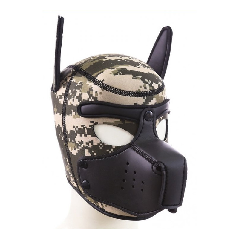 Kinky Puppy Cagoule Puppy Néoprène Army